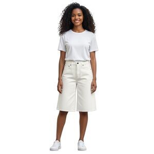 Universal Standard Women's Size 2 White Denim Shorts Women High Rise